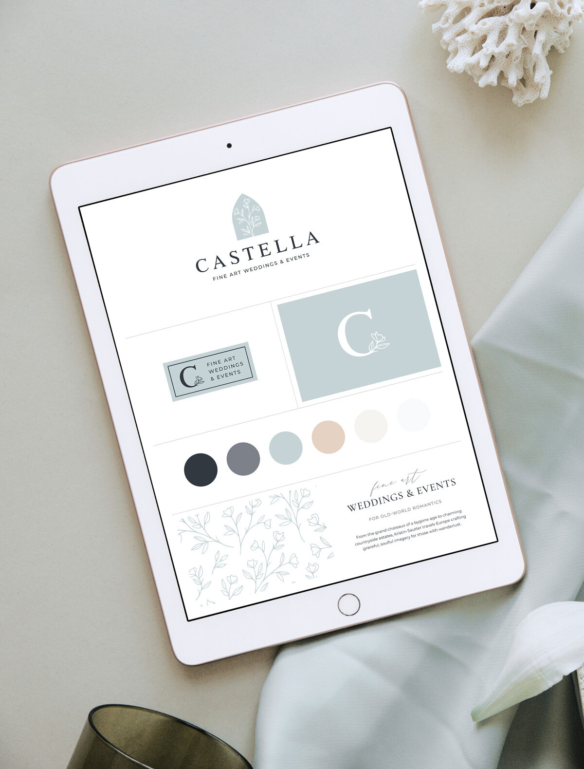 Castella luxury wedding brand design