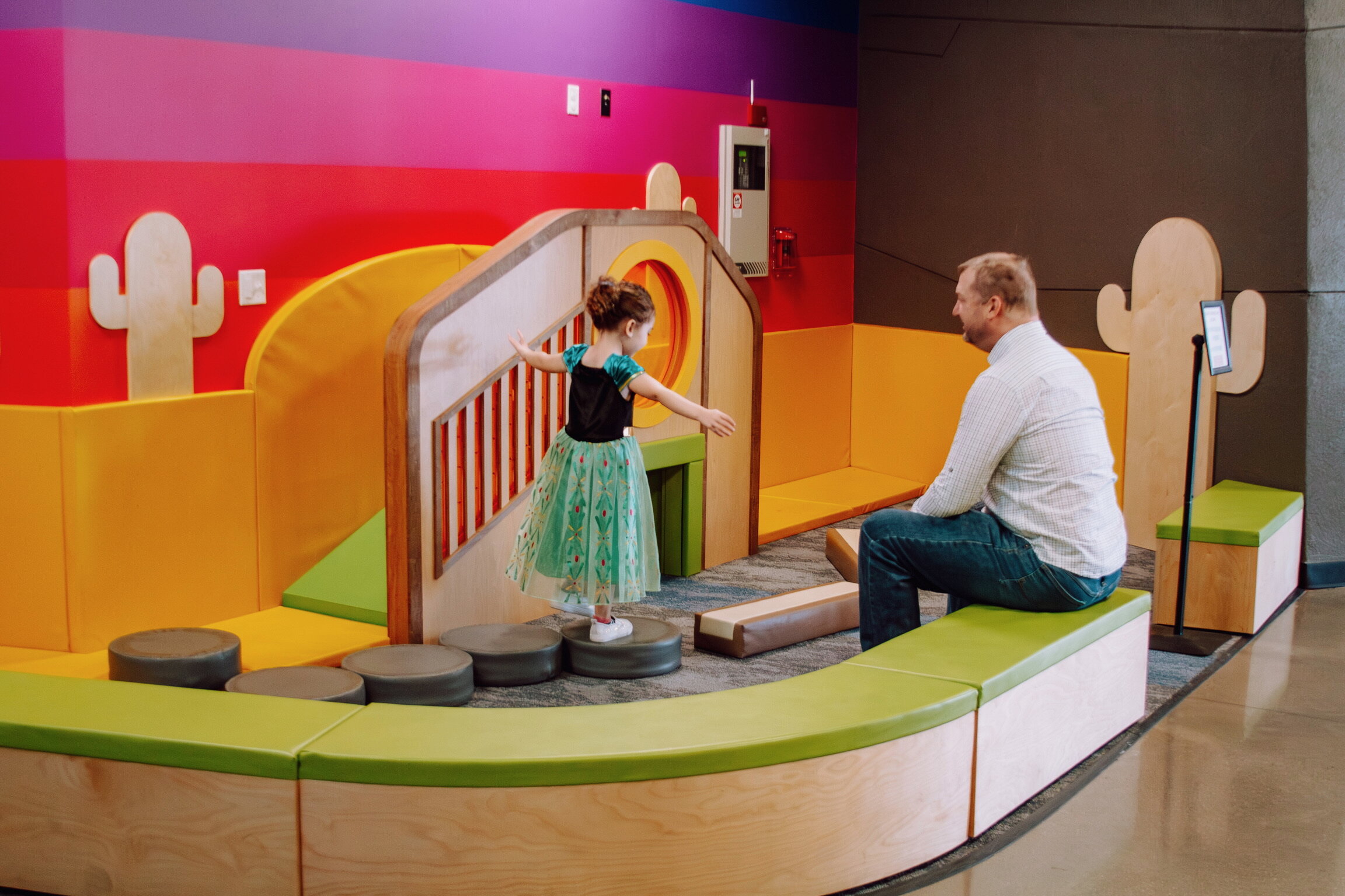 Indoor play area at Trailhead Coffee