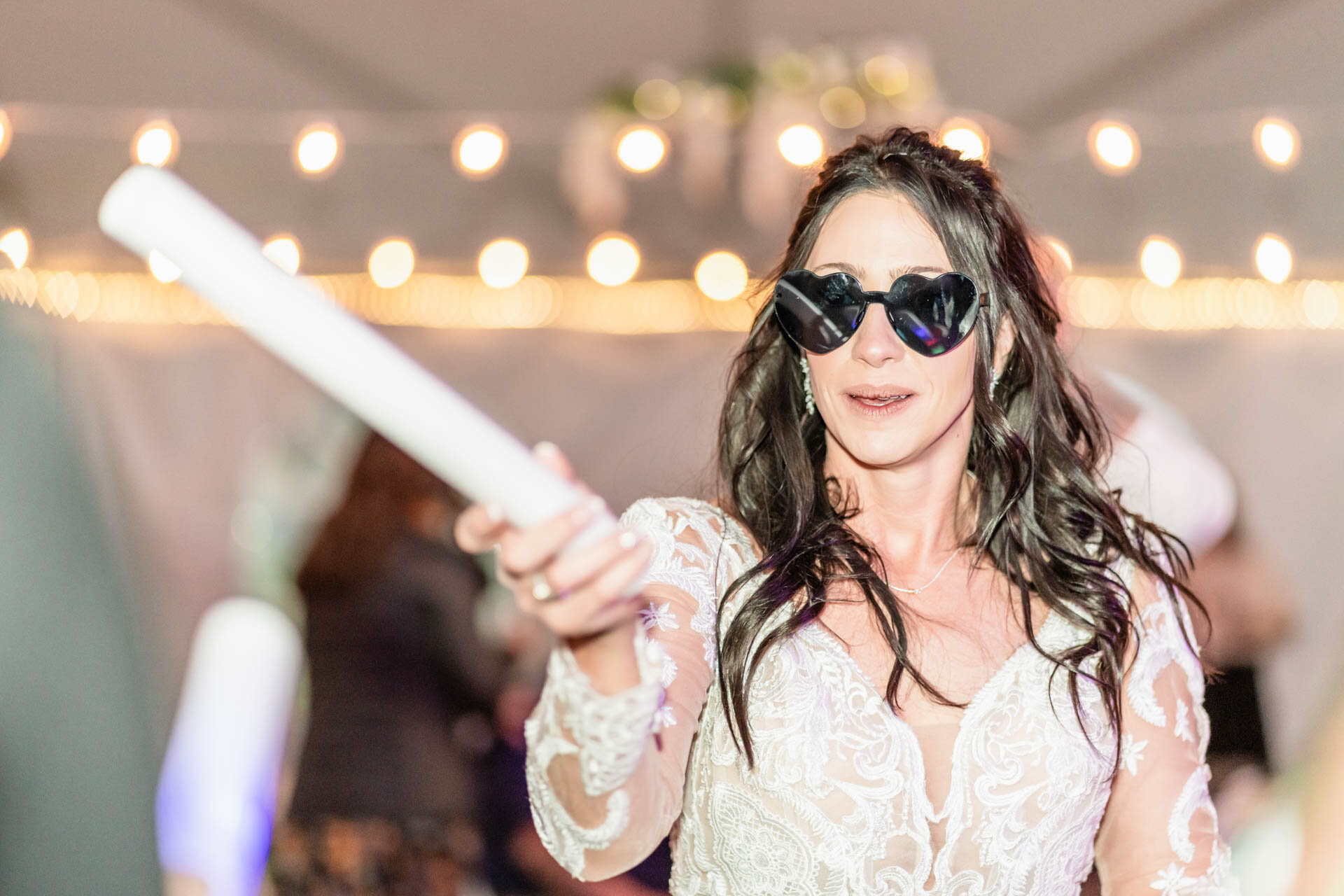 Bride during her wedding reception