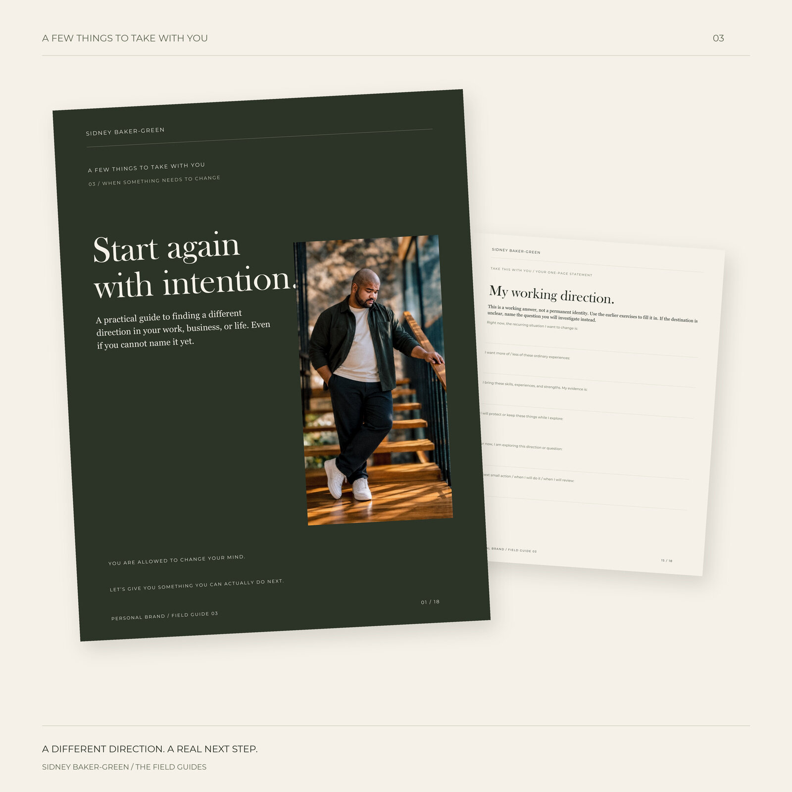 Start Again with Intention guide cover