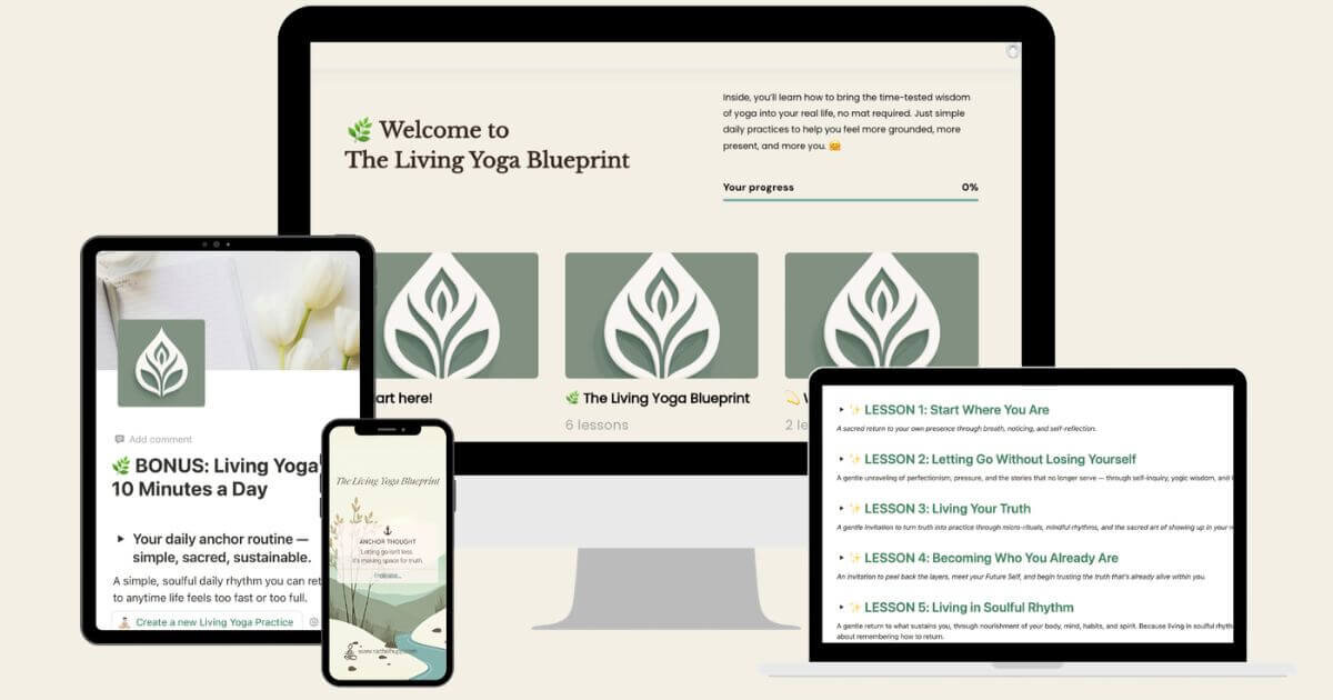 The Living Yoga Blueprint audio course and companion journal