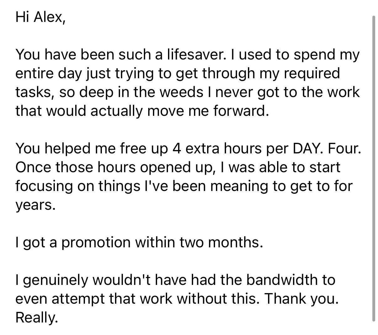 CEO Mode with Alex Payetta – Client Testimonial