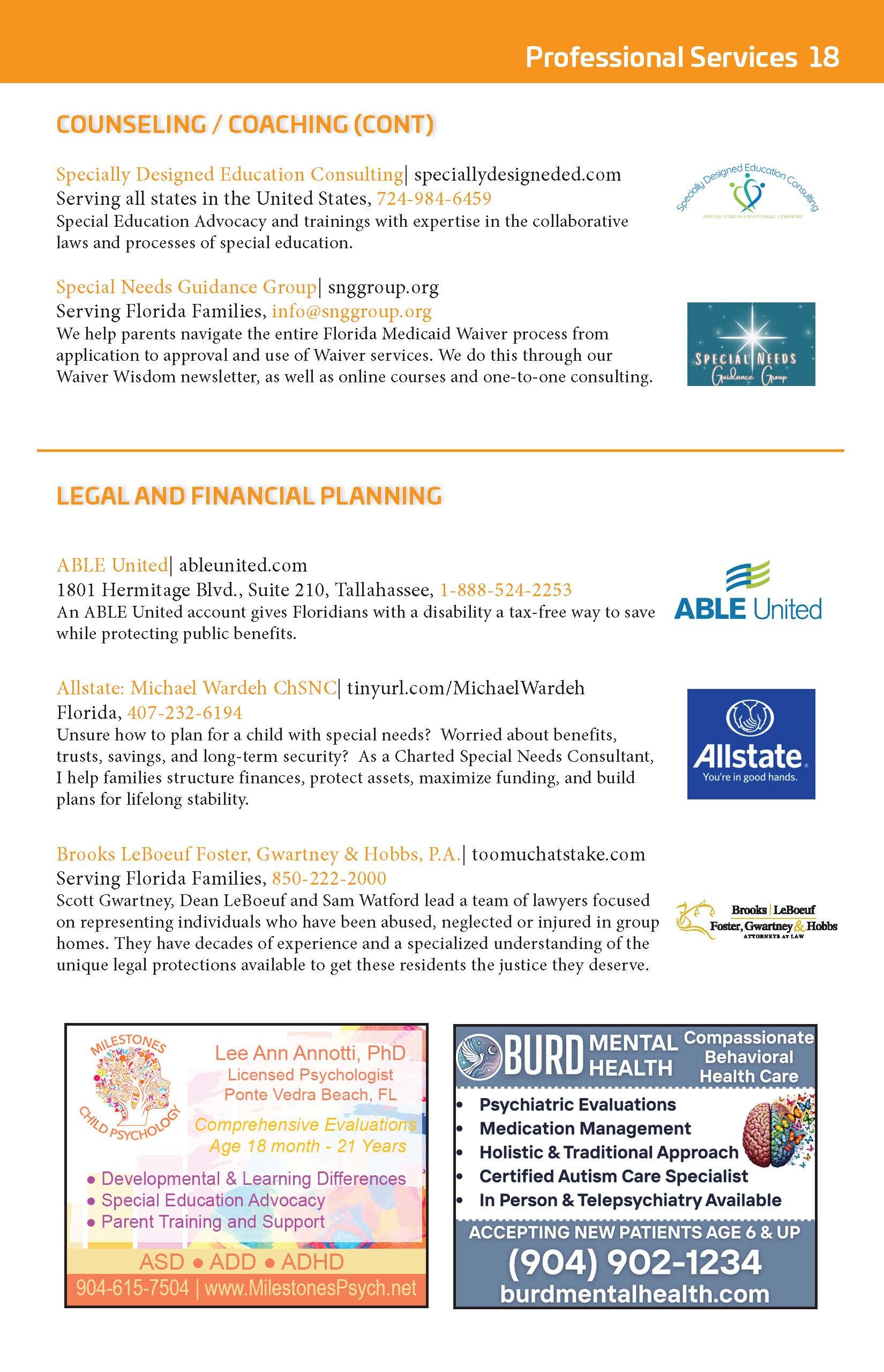 Bright Feats Jacksonville 2026 booklet page 19