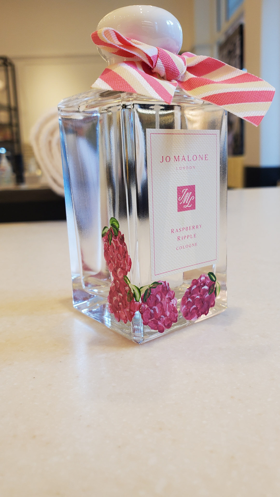 Experiential marketing client gifting painted bottle