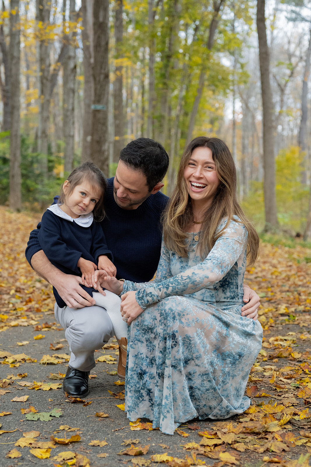 family photo in the berkshires during fall