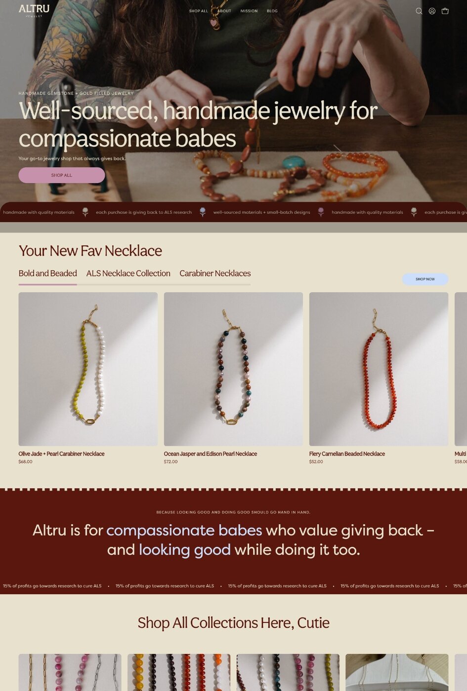 colorful and bold web design on shopify for ecommerce shop