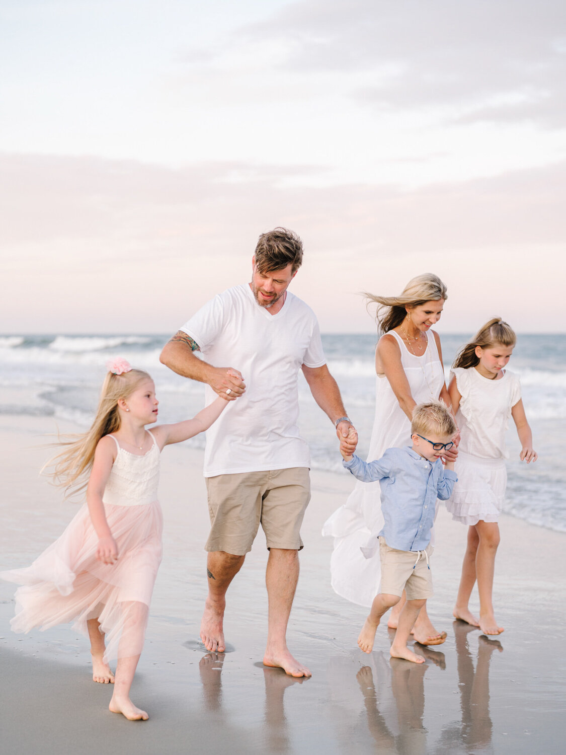 Private Kiawah Island family photography session inside The Sanctuary at Kiawah Island Golf Resort