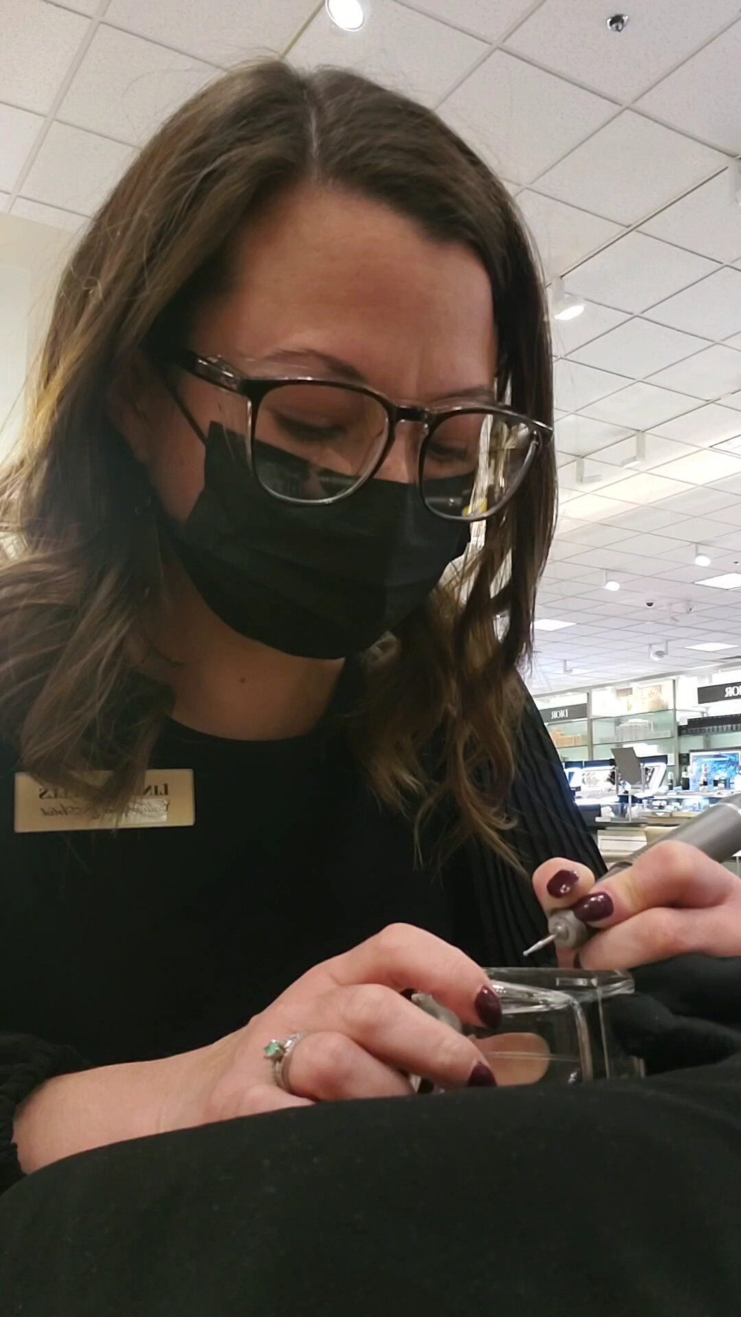 Retail brand activation perfume engraving ohio
