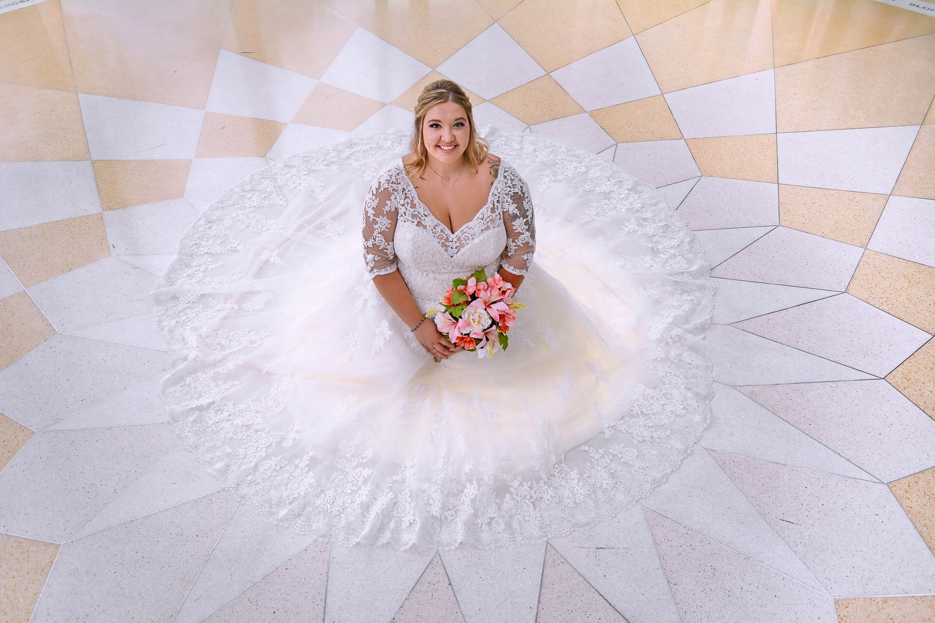 Bride portrait at Segerstrom Center for the Arts