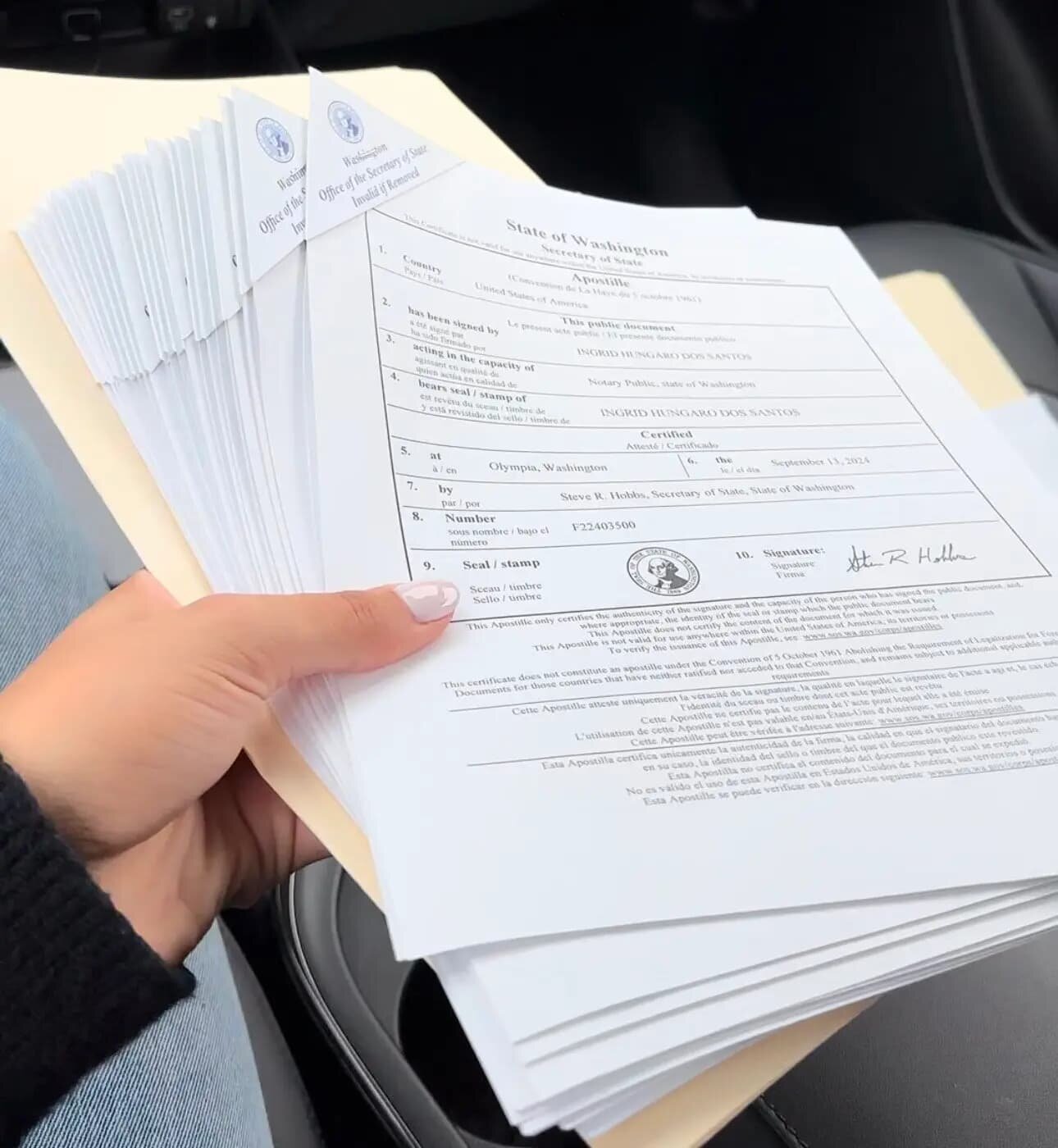 Texas apostille document
