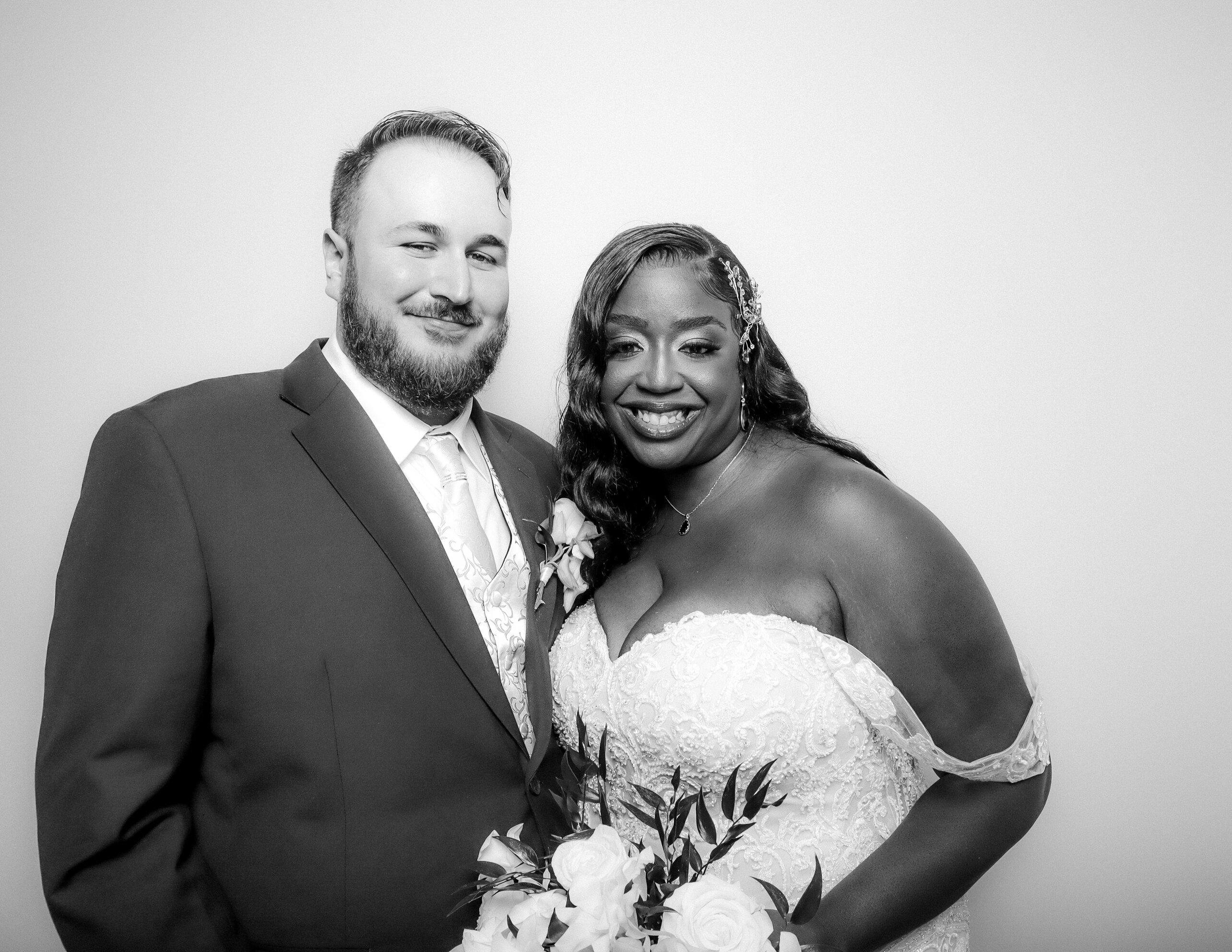 Glam photo booth portrait experience at an elegant event