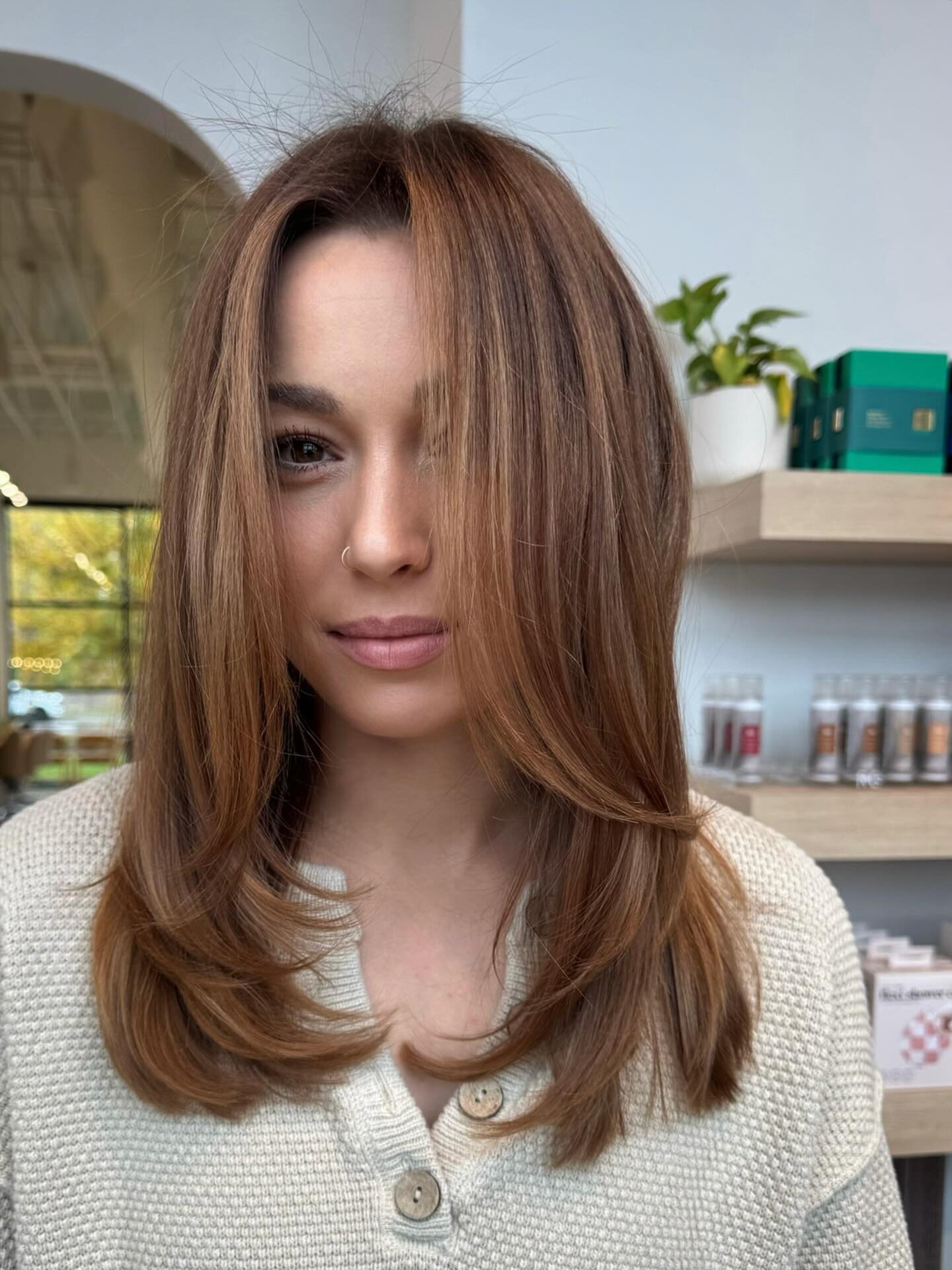 Brunette hair color by Echelon Salon in Eagle, Idaho