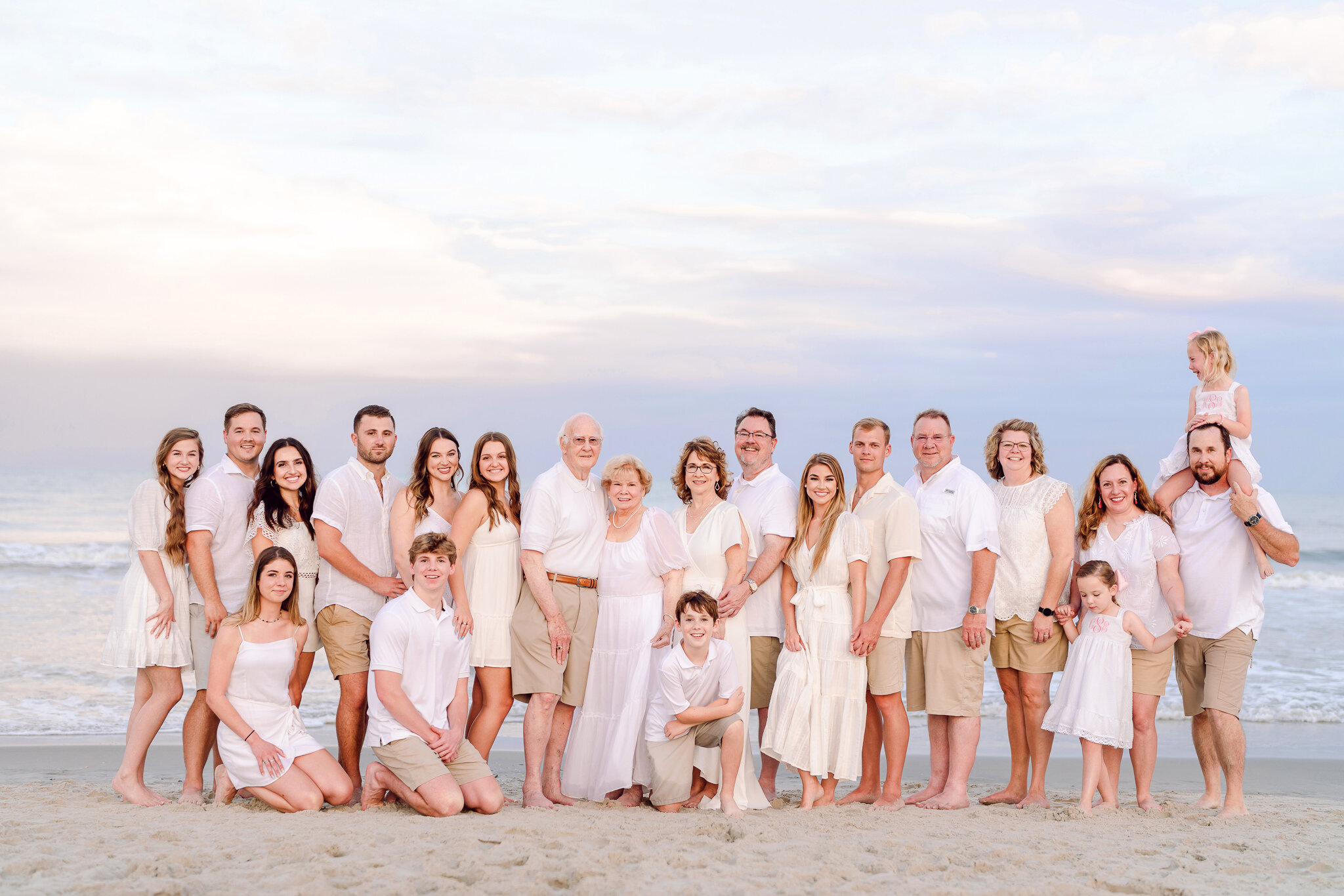 Myrtle Beach family pictures on the sand during a sunset session