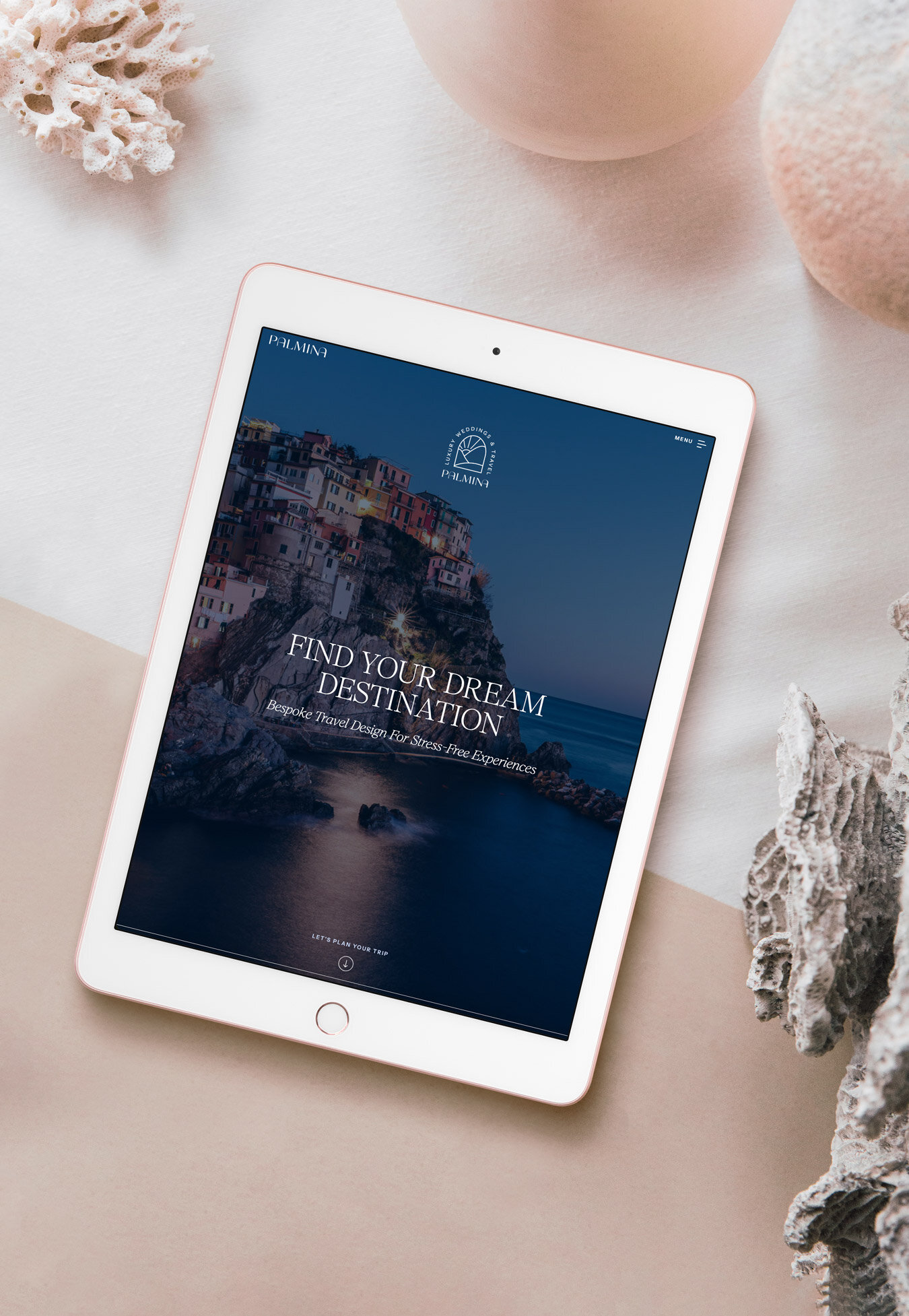 Palmina luxury Showit website template