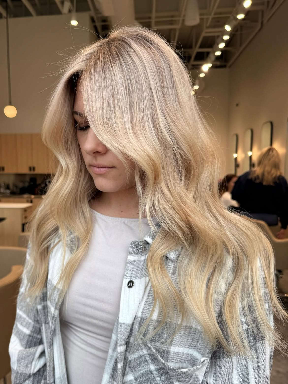 Blonde hair color done at our salon in Eagle, Idaho