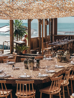 Marbella beach club and coastal hen weekend scene