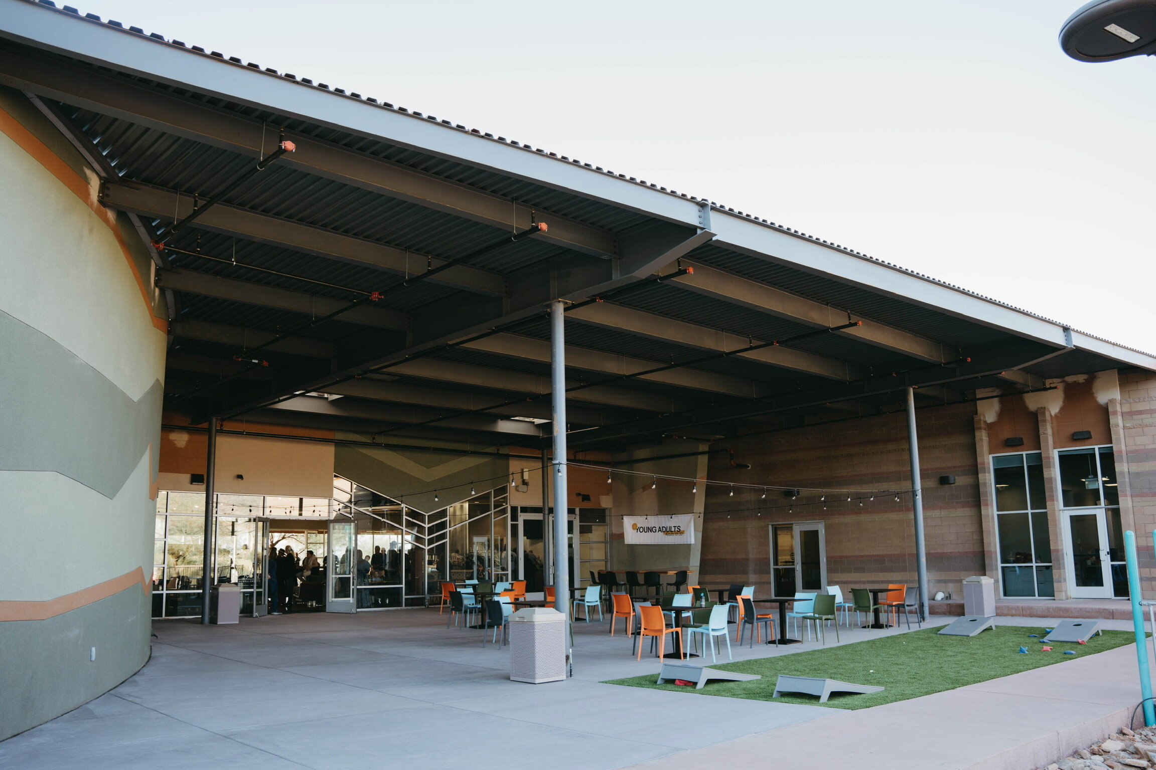 Pet-friendly patio at Trailhead Coffee