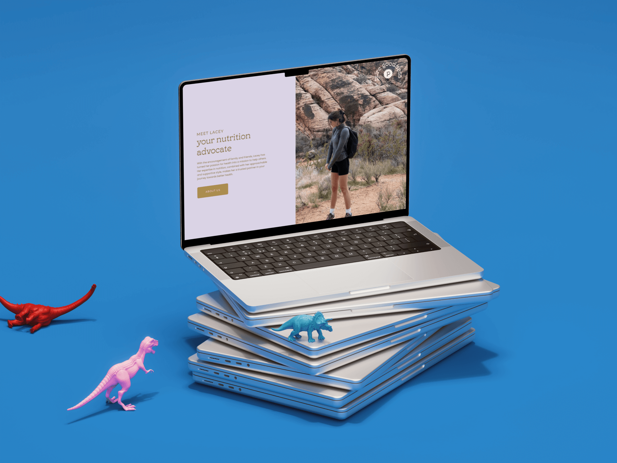Custom website design for a nutrition coach homepage