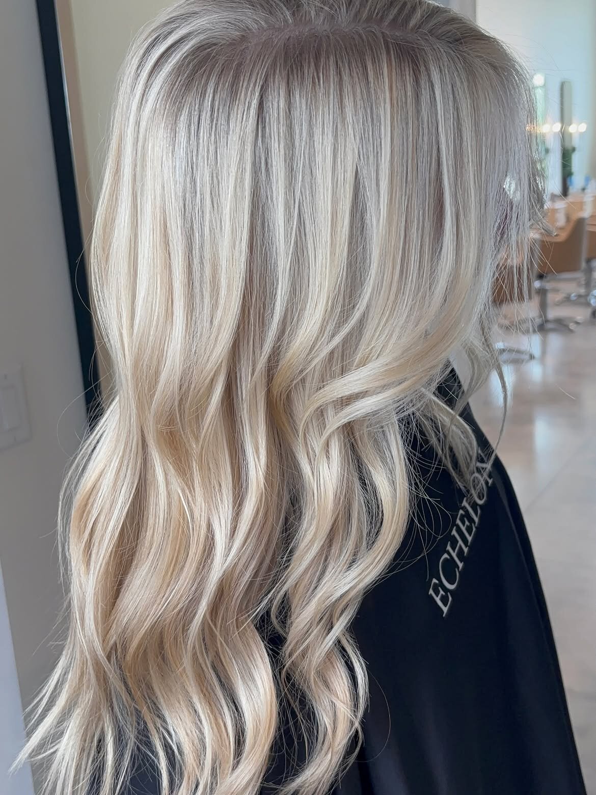 Blonde hair color created at Echelon Salon in Eagle, Idaho