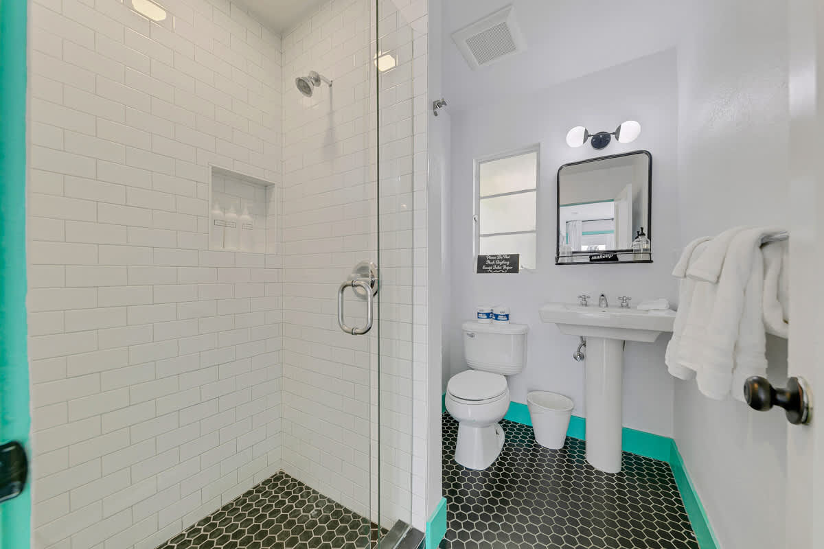 En-suite bathroom with walk-in shower