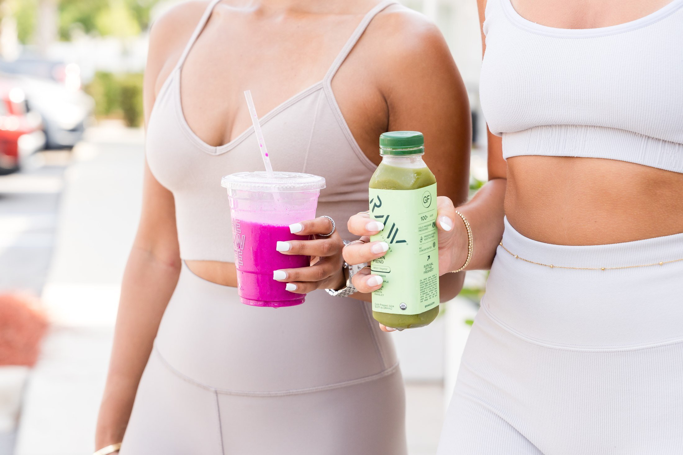 Smoothie and juice detail photography at Real + Raw 30A