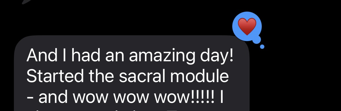 Client message reacting to a program lesson