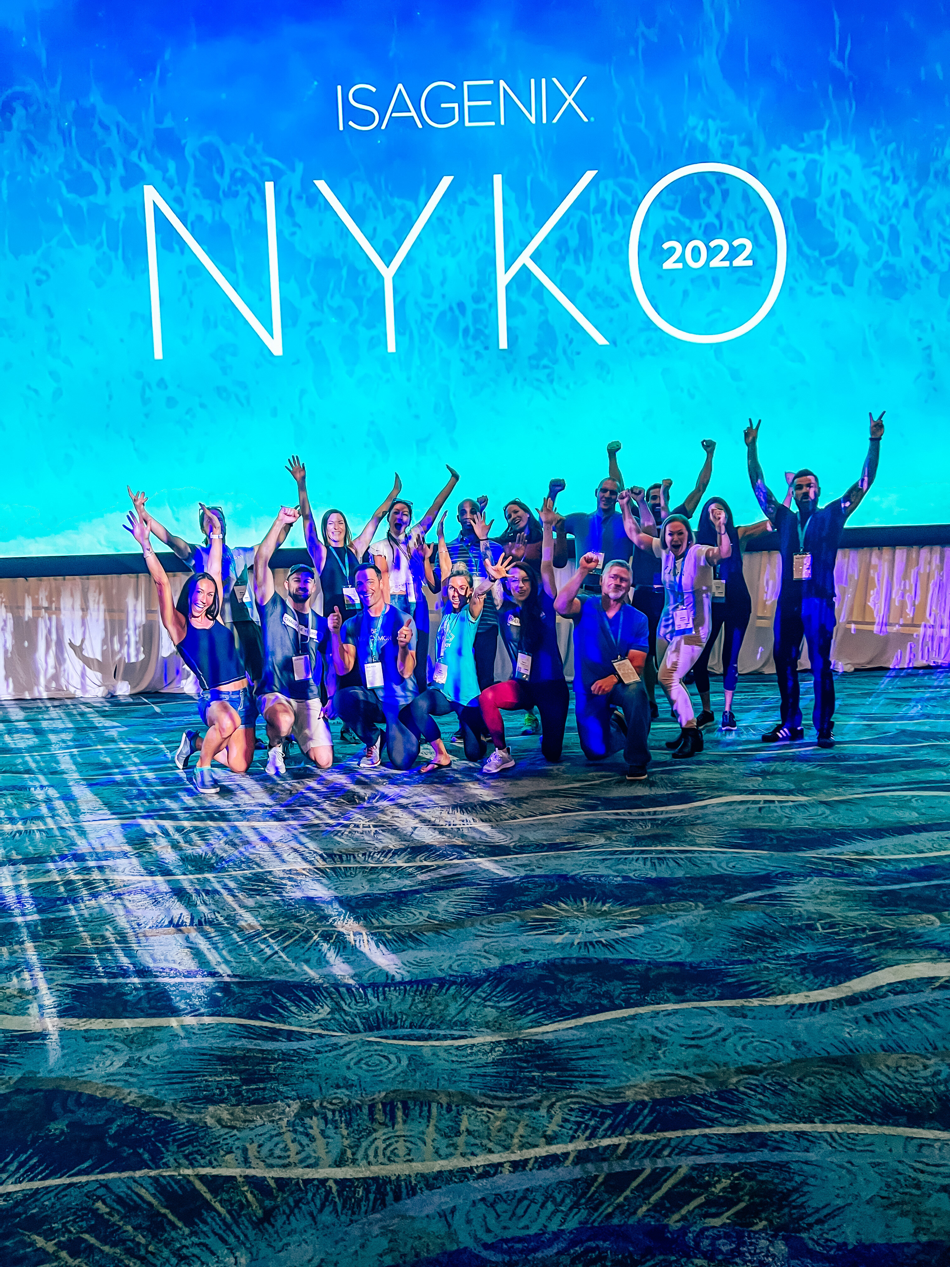 Attendees celebrating at an annual kickoff