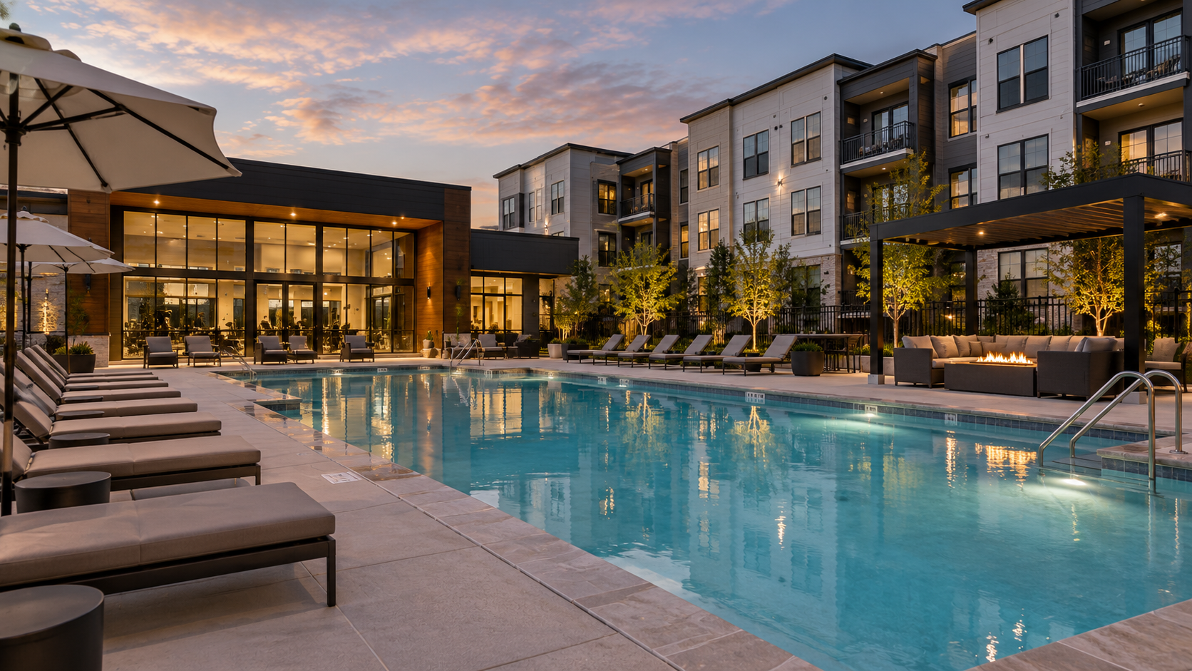 Apartment community pool and amenity photography in Greater Philadelphia